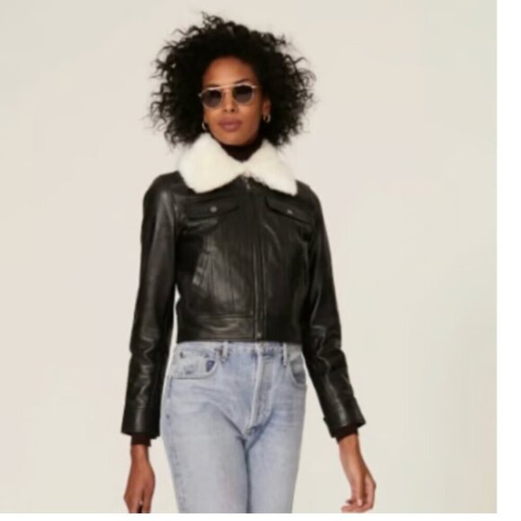 Slate and willow black leather jacket - Picture 2 of 9